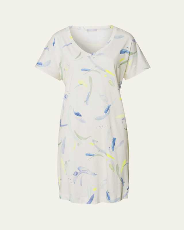 Watercolor-Print Sleep & Lounge Nightgown
